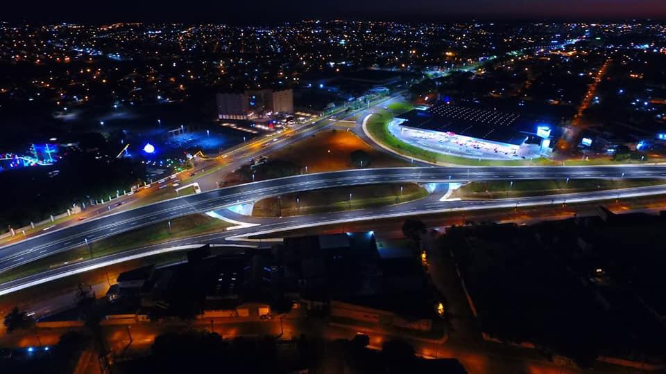 Sistema de iluminação do novo viaduto de Foz do Iguaçu está pronto. Veja fotos do teste! 6 viaduto costa e silva5
