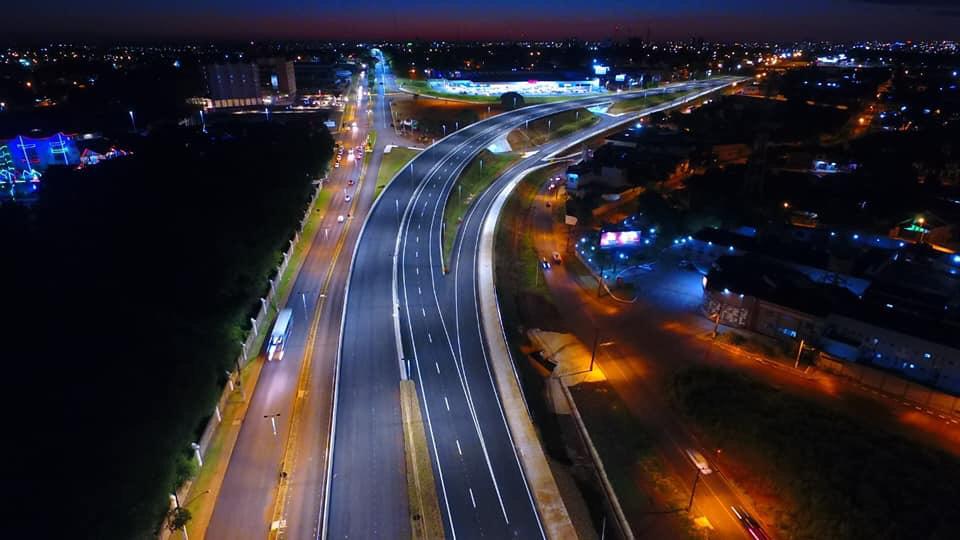 Sistema de iluminação do novo viaduto de Foz do Iguaçu está pronto. Veja fotos do teste! 7 viaduto costa e silva6