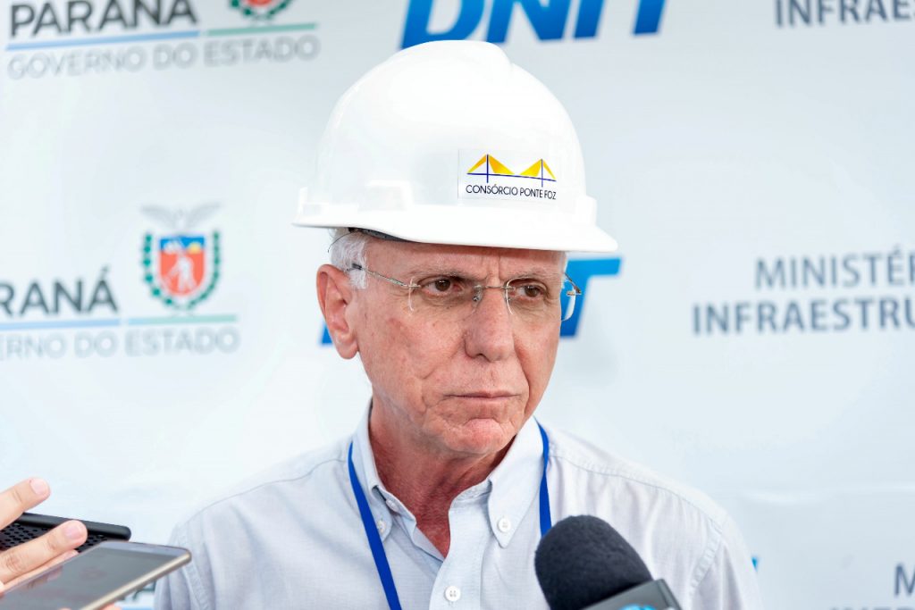 Boa notícia: Nova fase das obras da Ponte da Integração Brasil-Paraguai vai empregar mais 150 pessoas 2 Gerente do consórcio Osman Bove. Foto Rubens Fraulini Itaipu Binacional
