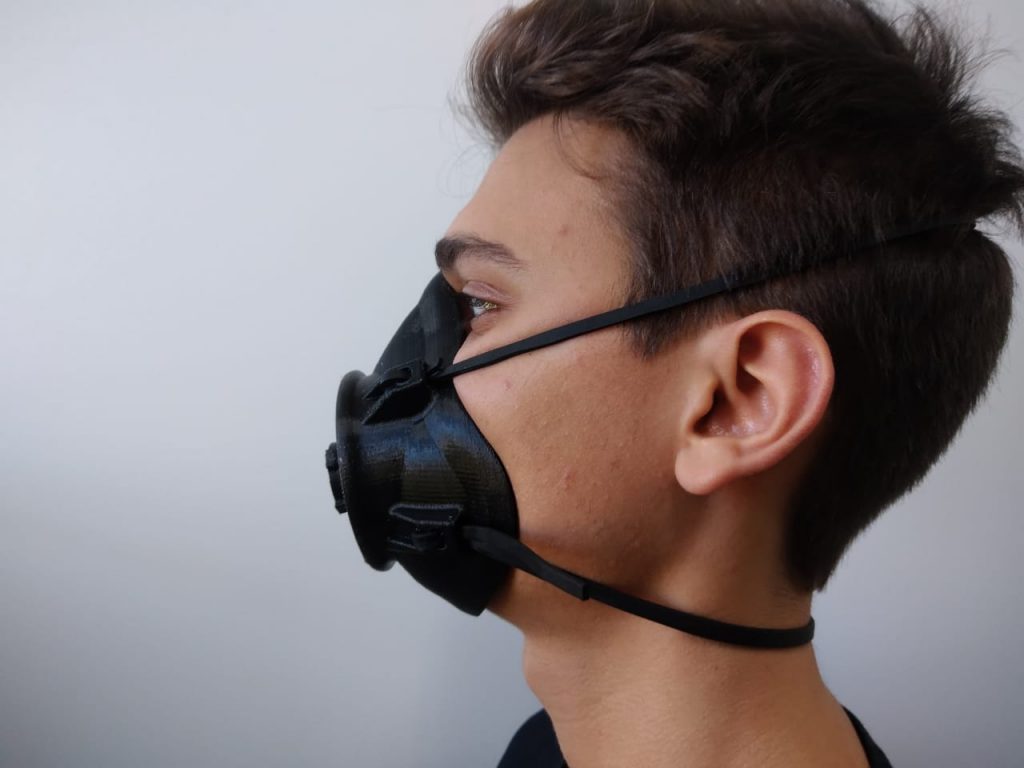 UNILA produz máscaras em impressoras 3D para uso de profissionais da saúde 2 máscara modelo 1a