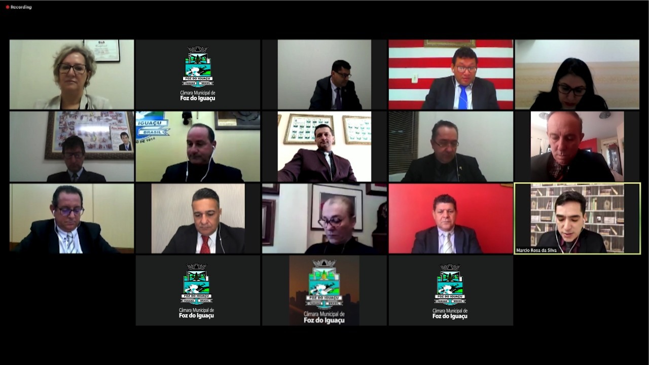Sessão virtual câmara de vereadores Foz