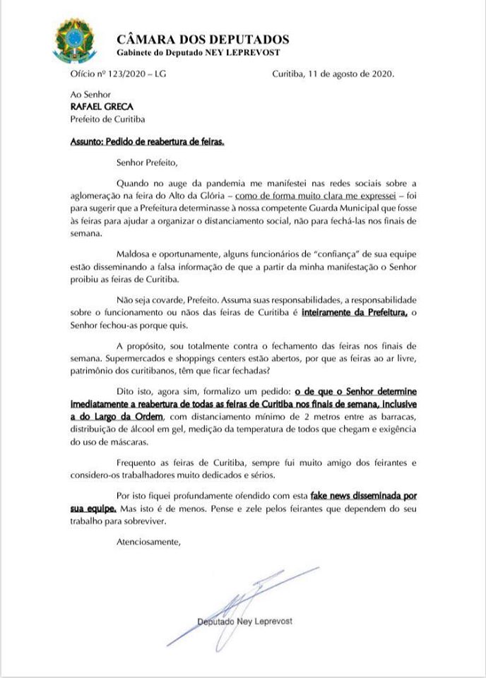 Em Curitiba, Ney Leprevost sai em defesa dos feirantes e compra briga com o prefeito Rafael Greca 2 117337708 2966677090121906 424857034947374203 o 1
