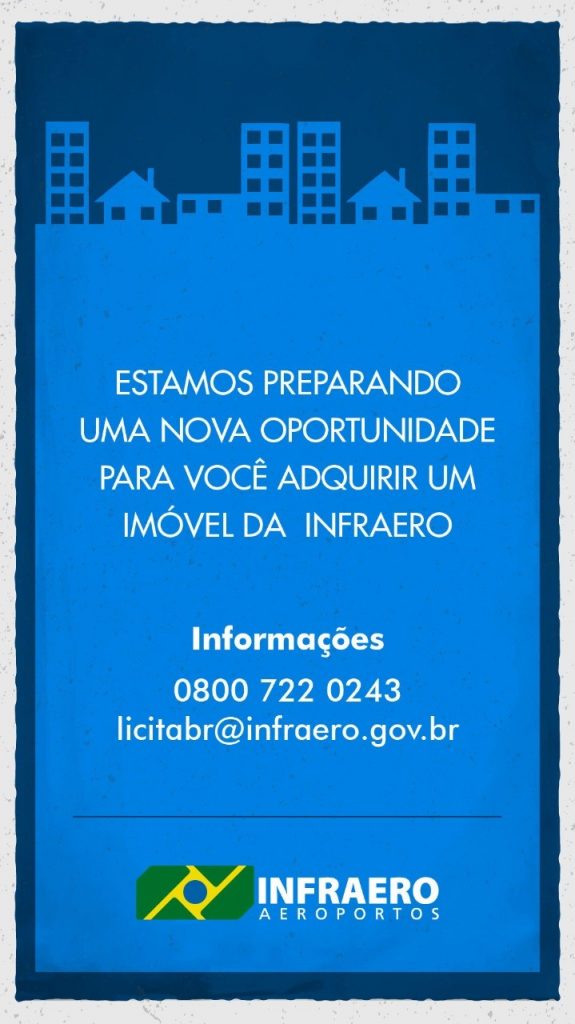 Infraero lança edital para venda de imóveis em nove cidades do Brasil, incluindo Curitiba. Veja as demais! 1 Infraero