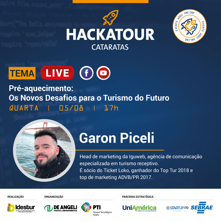 PTI-BR vai pré-incubar os três melhores projetos do Hackatour Cataratas 2 LiveHackatourArte