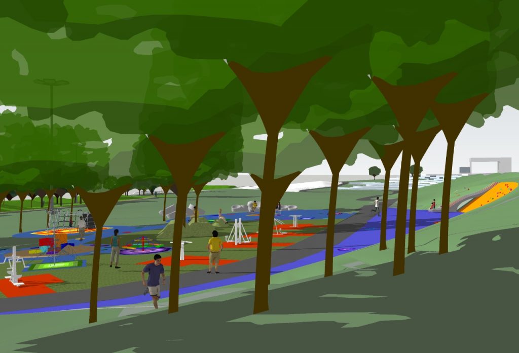 Novo parque de lazer: revitalização do Gramadão da Itaipu começa em outubro. Veja imagens do projeto! 2 novo parque itaipu foz1