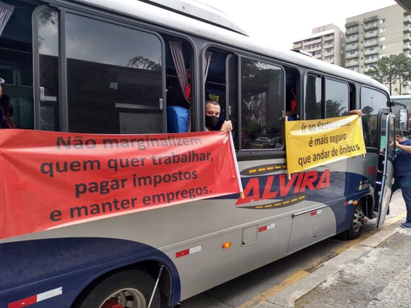 protesto em onibus