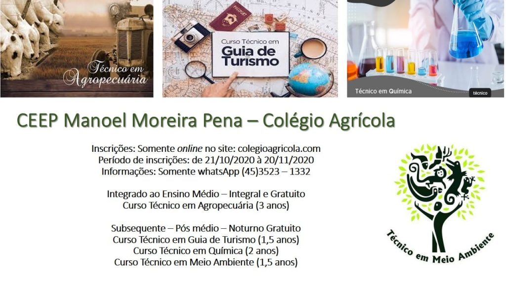 Oportunidade: Colégio Agrícola de Foz do Iguaçu abre processo seletivo para 2021 1 Colegio Agricola
