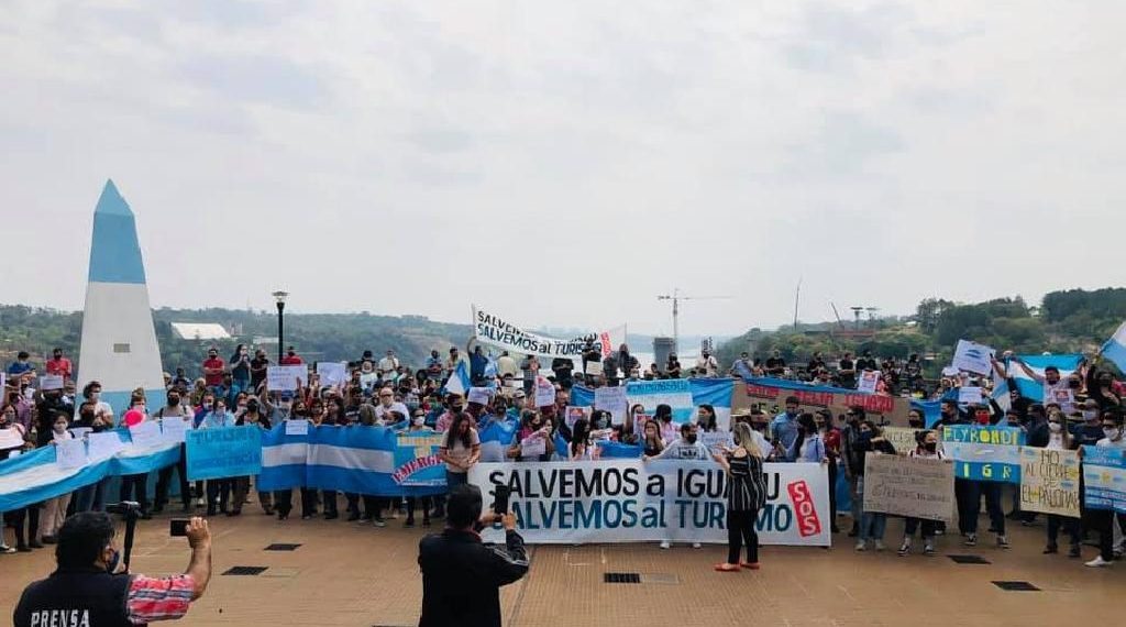 Protesto Argentina Foto La Voz de Cataratas