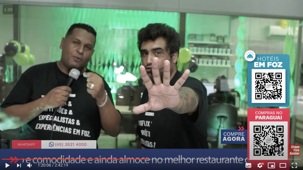 Novo modelo de venda impulsiona turismo de Foz do Iguaçu 1 FOTO 1 Kaka Souza da Loumar Turismo e o comediante Alorino