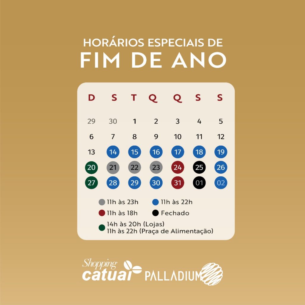 Shopping Catuaí Palladium de Foz do Iguaçu terá horário de funcionamento especial neste fim de ano 1 Horario de Funcionamento Feed