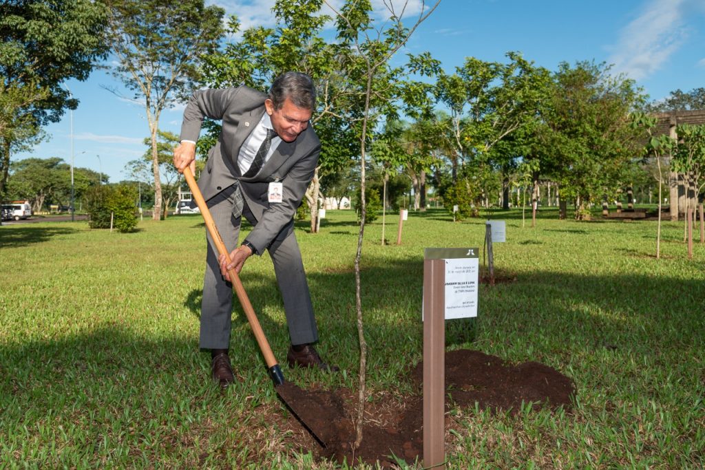 A poucos dias de deixar o cargo, Silva e Luna planta uma árvore na Itaipu 2 silva e luna1