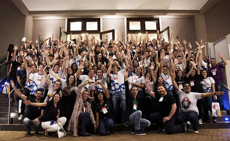 Foto de arquivo de grupo de formandos do Trilha Jovem. Crédito: Arquivo Polo Iguassu.