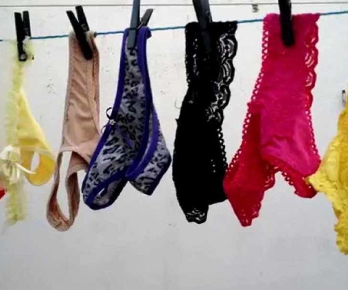 calcinha no varal