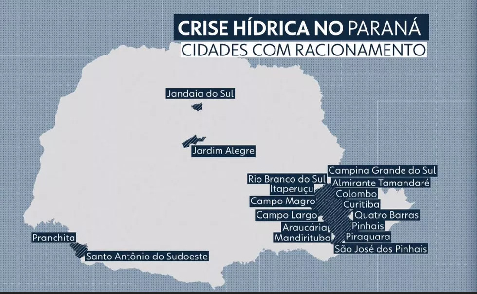 Crise hídrica: Paraná tem 13 cidades em estado de alerta e outras 18 com racionamento de água 1 crise