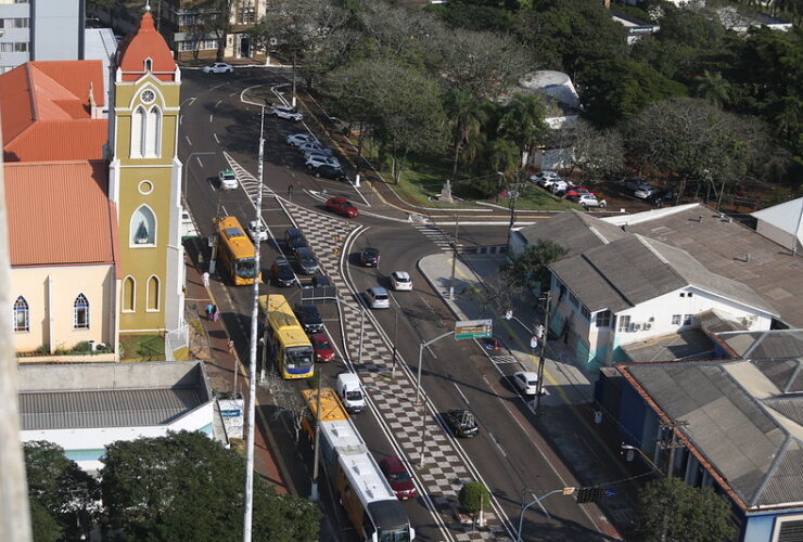 Centro da cidade aereo