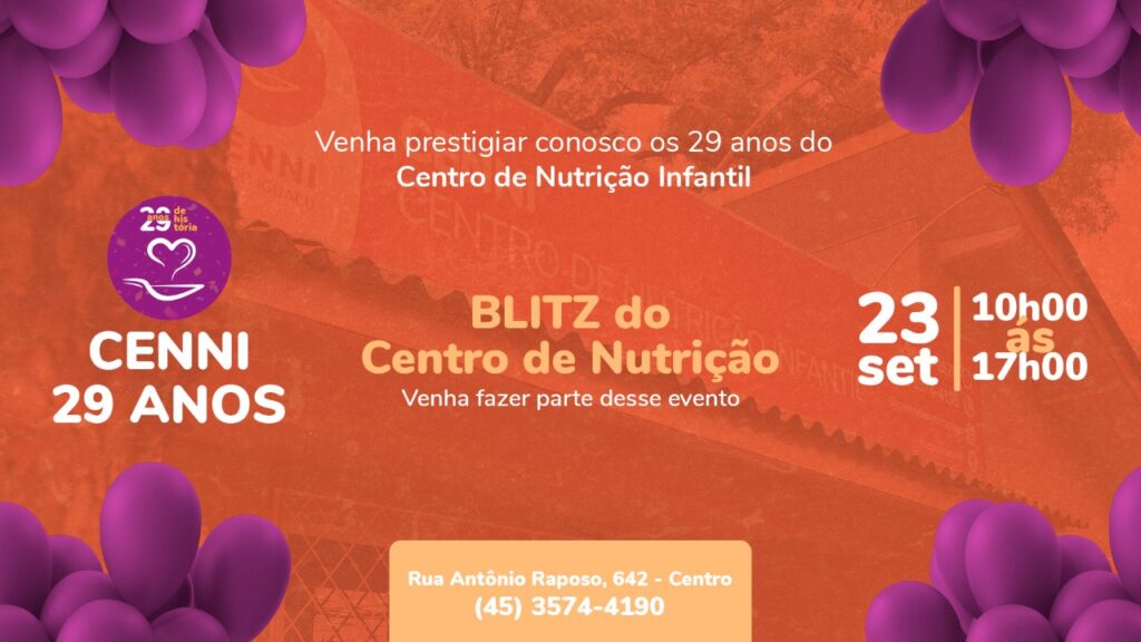 CENNI de Foz realiza drive thru para comemorar seus 29 anos e arrecadar leite para as crianças 2 cnni 1
