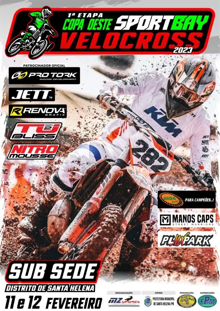 Santa Helena será palco 1ª Etapa Costa Oeste Sportbay de Velocross 2023 1 velocrros 1