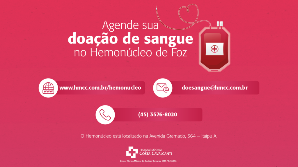 Hemonúcleo de Foz pede à população que agende horário para doação de sangue 1 AgendamentoHemonucleo TV