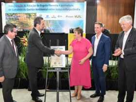 foto 3prefeitura de itaipulandia sanepar itaipu pti inauguram primeira obra de convenio para universalizacao do saneamento 1