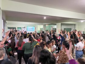 Cerca de 450 profissionais da educacao participaram da Assembleia Geral no dia 28 de setembro. Foto Assessoria