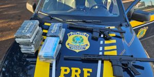 PRF apreende drogas e armas em São Miguel do Iguaçu na madrugada desta quinta, 22