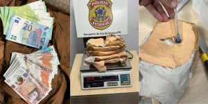 PF prende passageira com cocaína presa ao corpo no aeroporto de Foz do Iguaçu