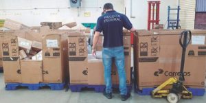 Mais de R$ 10,8 R$ milhões em produtos ilegais foram apreendidos nos Correios e transportadoras em 2023