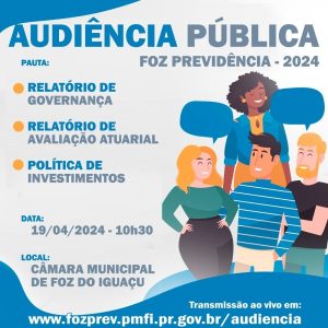 Fozprev promove audiência pública para prestação de contas nesta sexta (19)