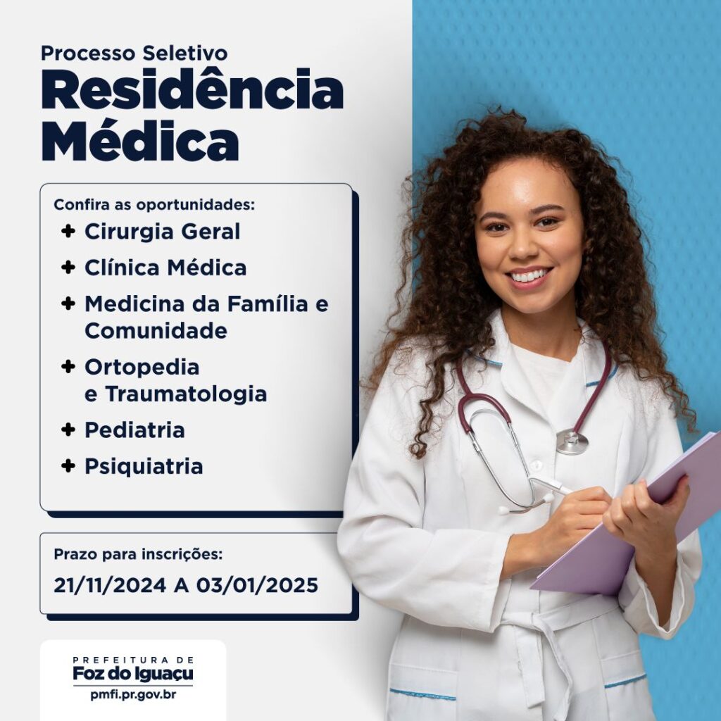 Processo seletivo para residência médica em Foz do Iguaçu está com inscrições abertas 1 874d1e13 797b 480f b91f 0753d2a9748e