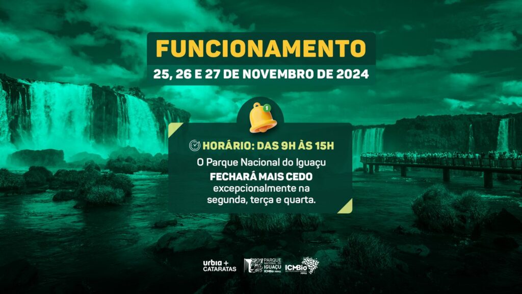 Parque Nacional do Iguaçu fechará mais cedo de segunda a quarta-feira, 25 a 27 de novembro 1 IMG 20241121 WA0002