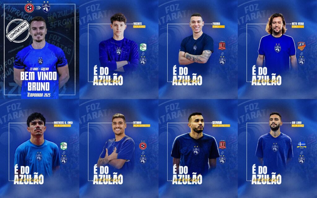 Conheça os atletas confirmados no Foz Cataratas Futsal para temporada 2025