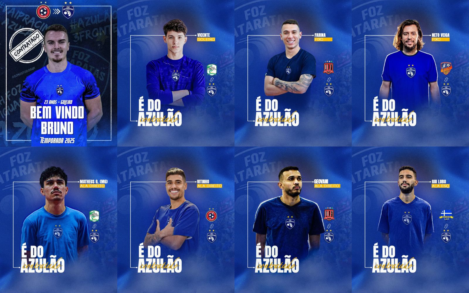 Conheça os atletas confirmados no Foz Cataratas Futsal para temporada 2025