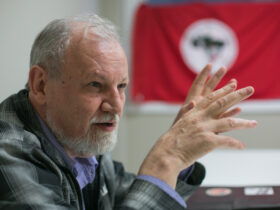 Palestra "100 anos de luta pela terra no Brasil" evidencia luta pela reforma agrária. Foto: Guilherme Santos/Sul21