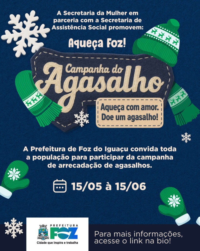 Prefeitura de Foz do Iguaçu lança Campanha do Agasalho 2025. Veja como participar! 1 download 15