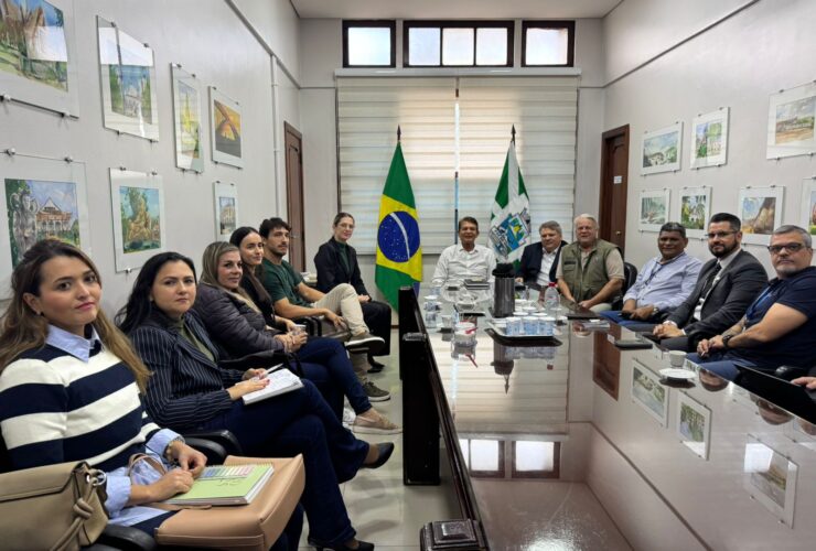 O encontro foi realizado na sala de reuniões anexa ao gabinete do prefeito, General Silva e Luna. Foto: Divulgação/ PMFI