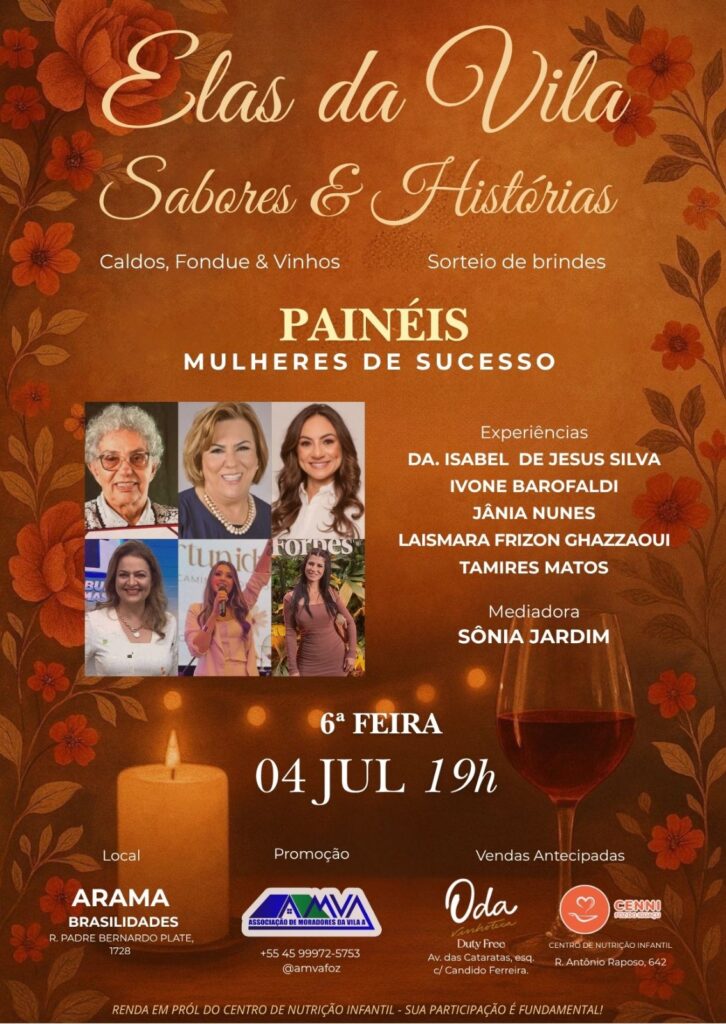 Evento “Elas da Vila: Histórias & Sabores” valoriza mulheres empreendedoras de Foz do Iguaçu 2 Imagem do WhatsApp de 2025 06 02 as 11.23.52 b2563a59