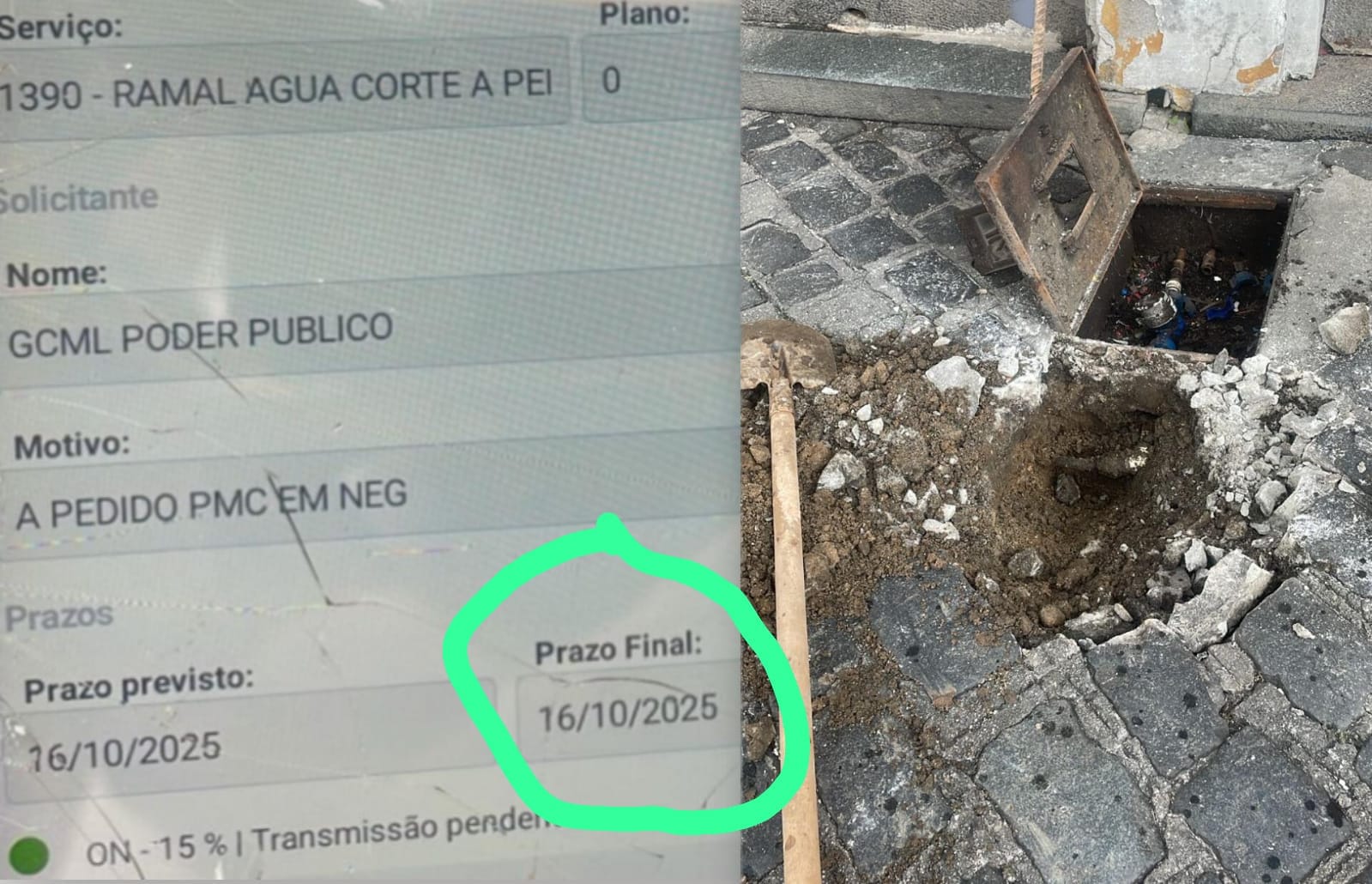 agua cortada