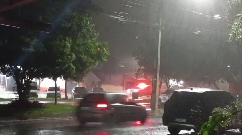 Ventos fortes derrubaram mais de dez árvores e destelharam casas em Foz do Iguaçu na noite deste domingo, 16 1 arvores derrubadas