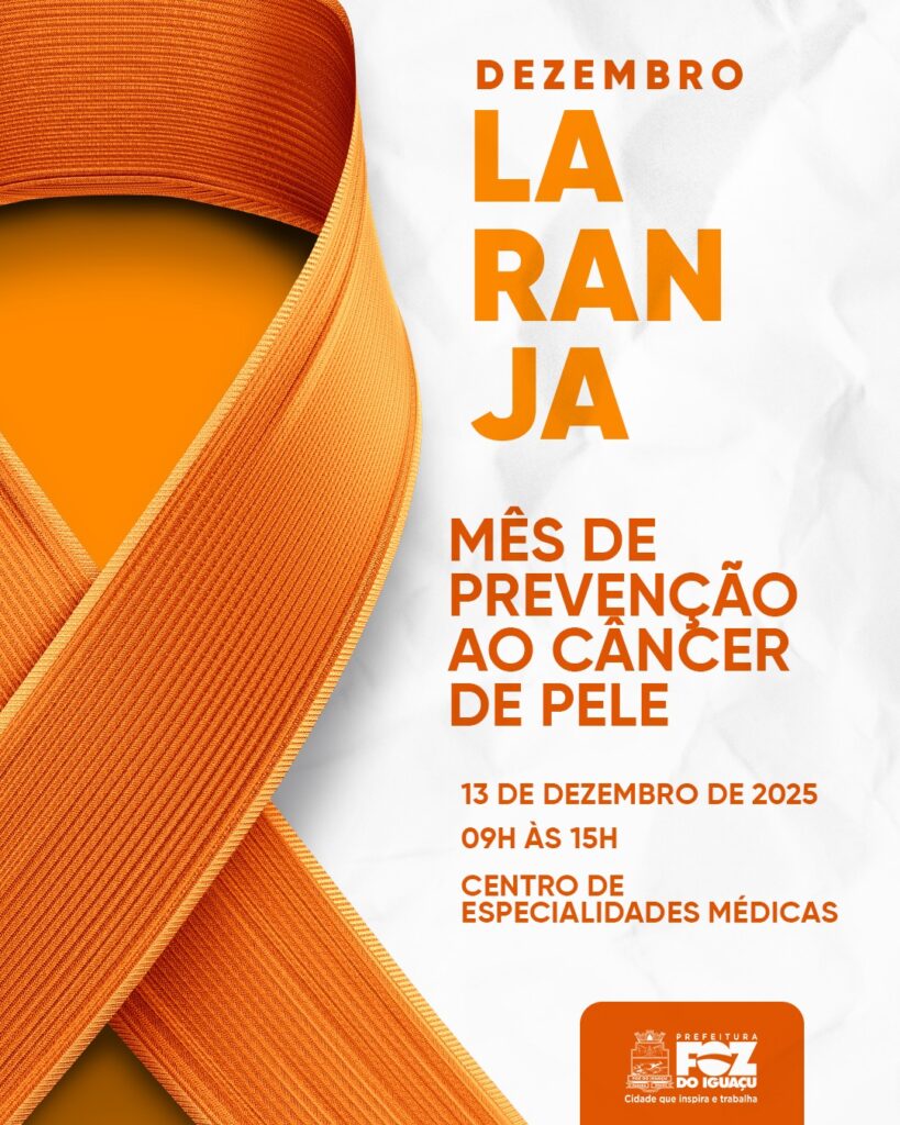 Saúde promove ação do Dezembro Laranja com atendimentos gratuitos de prevenção ao câncer de pele em Foz 2 Imagem do WhatsApp de 2025 12 12 as 11.59.59 ff6ff1a9