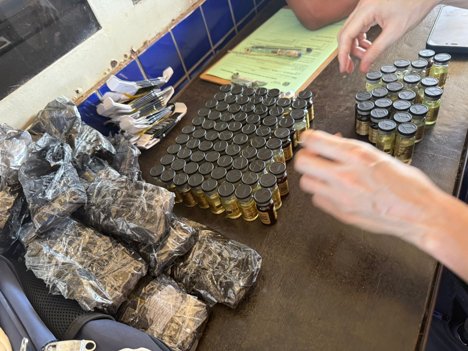 VÍDEO: Homem levava anabolizantes em ônibus internacional e armazenava em hotel no centro de Foz do Iguaçu 1 anabolizantes apreendidos