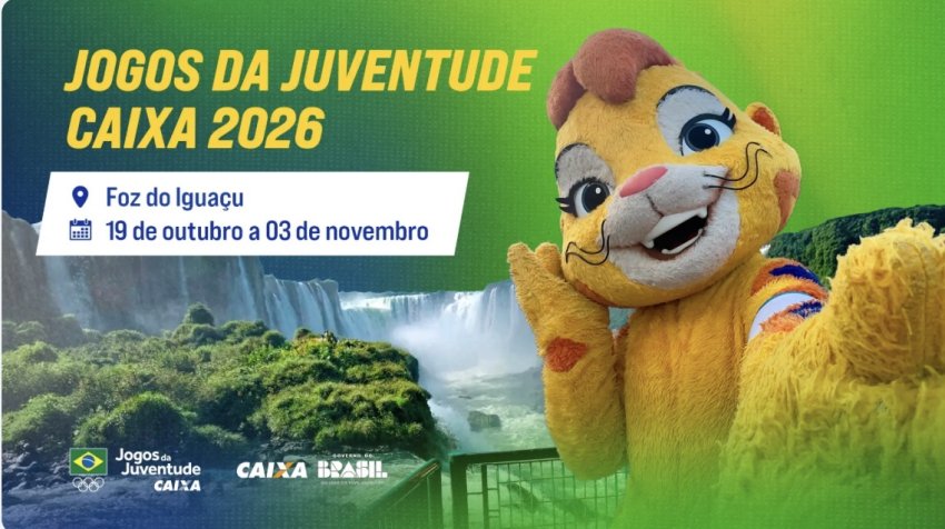 Jogos da Juventude CAIXA 2026 serão em outubro, em Foz do Iguaçu 1 jogos em foz