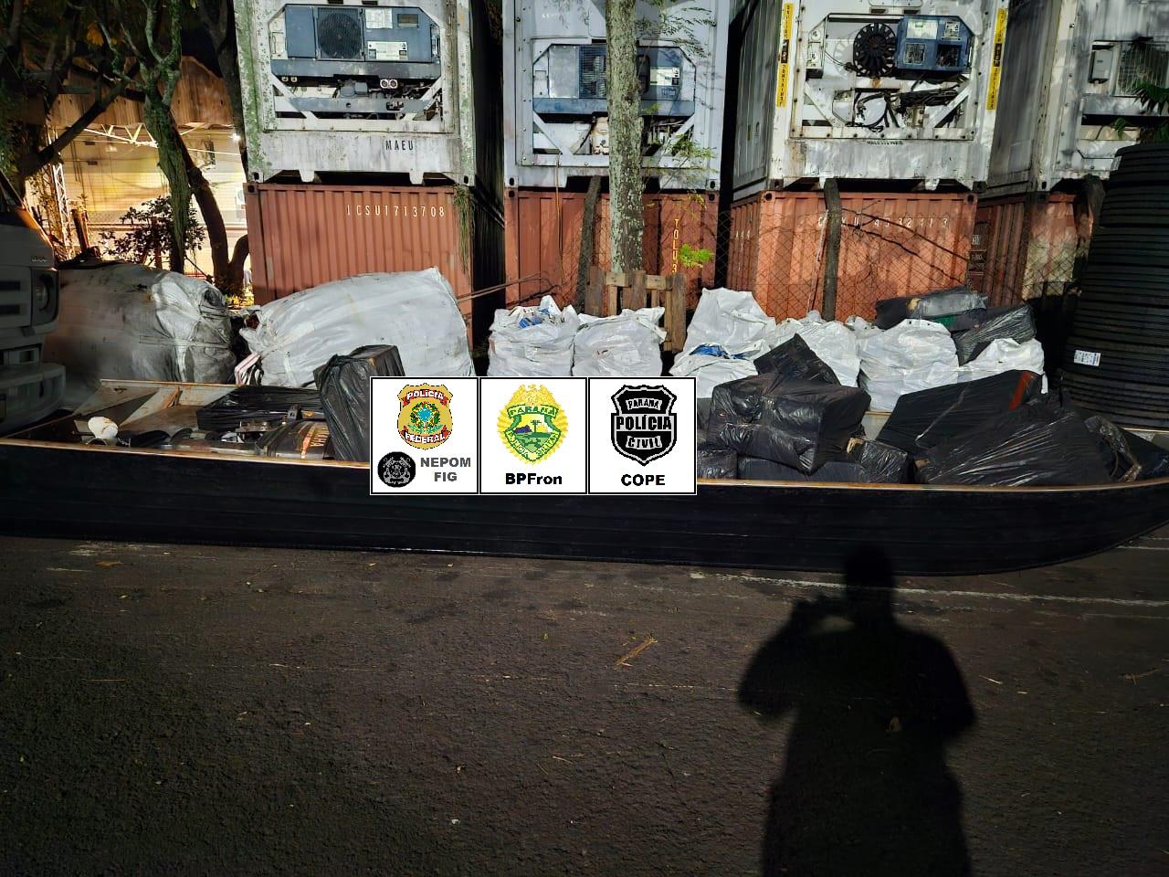 Suspeitos flagrados desembarcando cigarro paraguaio fogem pela mata ciliar do Lago Itaipu, em Itaipulândia 1 cigarro itaipulandia 1