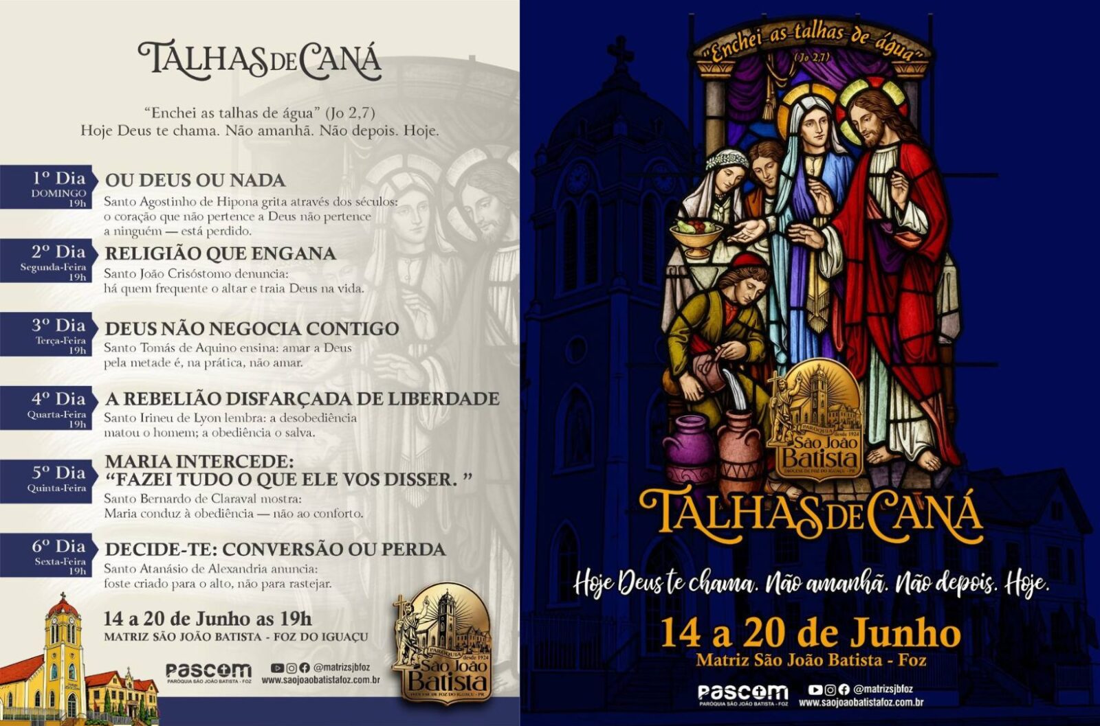 Matriz São João Batista celebra o dia de São João e as Talhas de Caná em Foz do Iguaçu 1 Design sem nome 5 e1781018341462