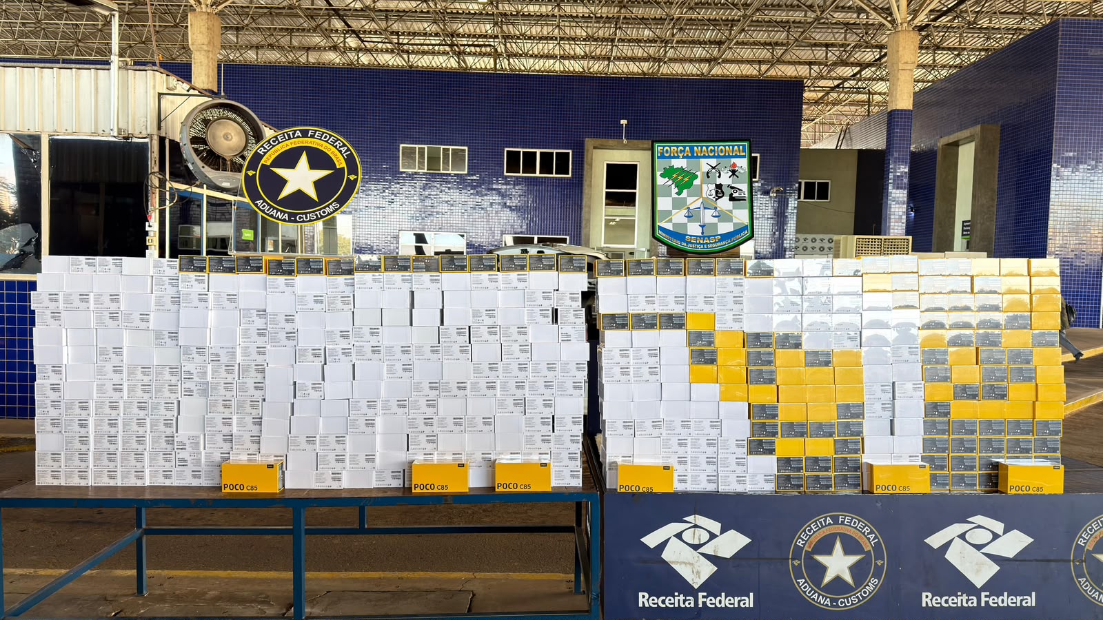 Estudante de Medicina é preso com 460 celulares avaliados em R$ 400 mil na fronteira entre o Brasil e o Paraguai 1 celulares ponte