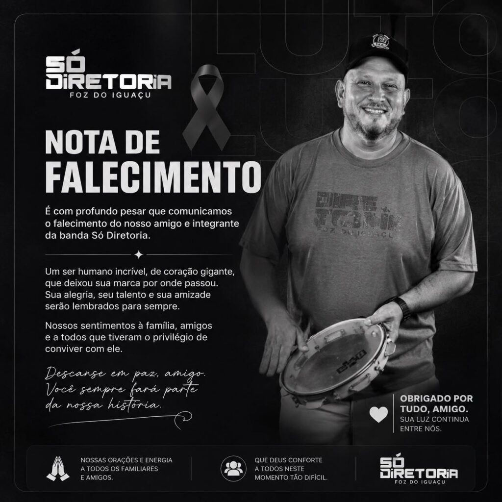 Foz do Iguaçu se despede do músico e professor Wanderson Maciel, o Pelé 2 wanderson maciel