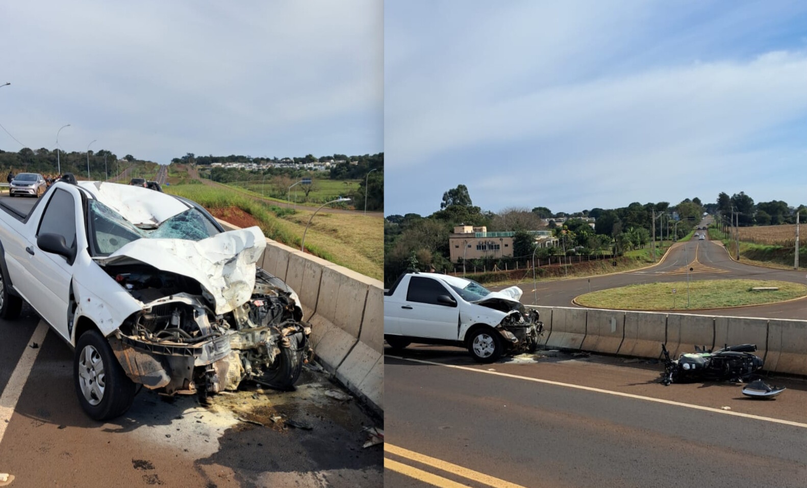 Tragédia no trânsito: motociclista morre em colisão violenta sob viaduto da Perimetral Leste, em Foz do Iguaçu 1 ACIDENTE perimetral