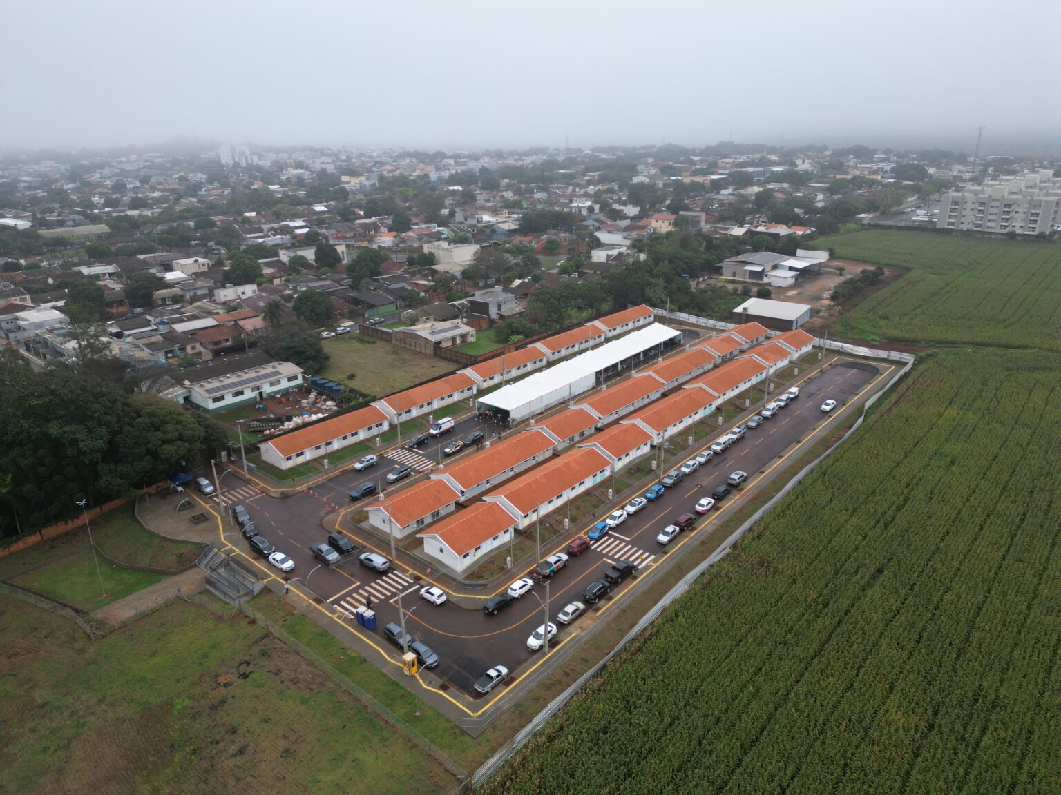 Projeto Moradias entrega segundo lote de casas e beneficia 60 famílias em Foz do Iguaçu 1 DJI 0552 1536x1152 1