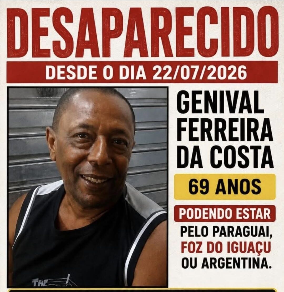 Idoso de 73 anos está desaparecido há dois meses após desembarcar em Foz do Iguaçu 1 767002499 3660597974078325 8313159661533653300 n e1789750946442