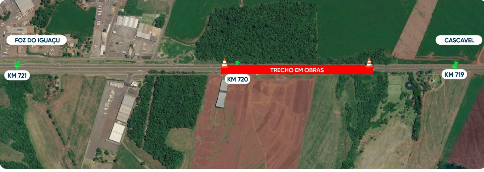 Mapa da interdicao BR 277