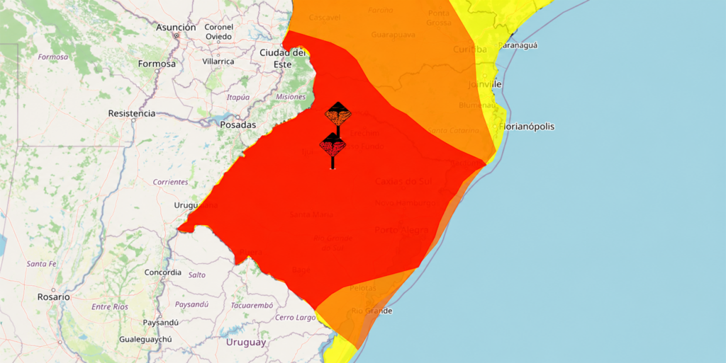 Foz do Iguaçu entra em alerta vermelho para tempestades nesta segunda-feira 2 alerta vermelho